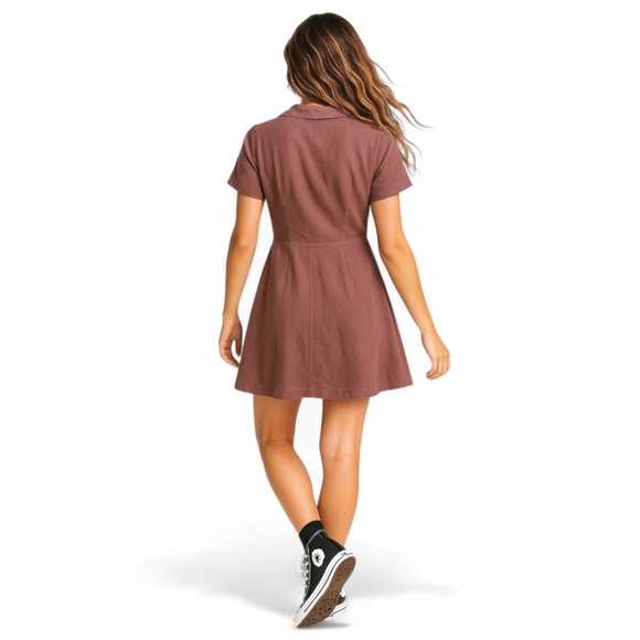 Madewell Kacie Plum Shirtdress Mini NWT | Fall Layering Favorite Sz 14‎ - Picture 3 of 13